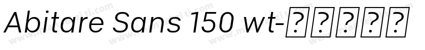 Abitare Sans 150 wt字体转换